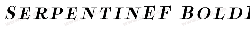 SerpentinEF BoldItal字体转换
